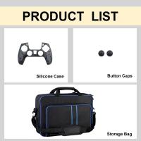 Bolsa de almacenamiento de viaje, estuche de transporte para accesorios de PS5, protector de hombro, estuche grande de lona, bolso para consola de juegos PS5 - details 6