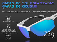 Gafas De Sol Deportivas Kapvoe 2023 para Ciclismo y Correr con Lentes Polarizadas Protección UV Material del Marco TR - details 1