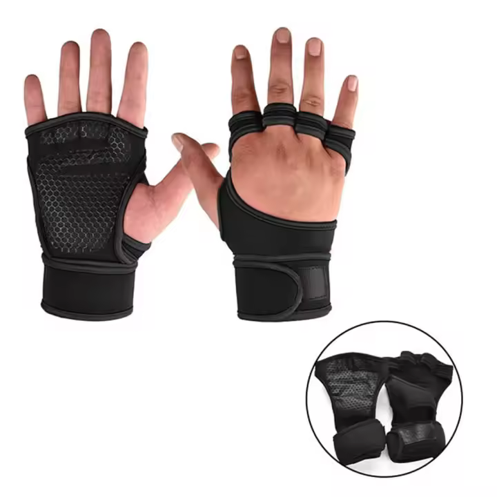 Guantes de Entrenamiento de Gimnasio de Medio Dedo de Alta Resistencia - 1