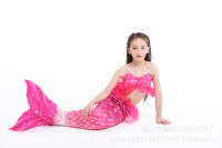 Conjunto de bikini de traje de baño de sirena de tres piezas, cola de sirena con aletas - details 0