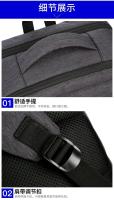 Mochila para portátil impermeable USB de expansión multifunción grande, negocios informales para hombres y mujeres, hombros de 17,3 pulgadas - details 24
