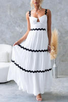 Top corsé con tirantes Ence para mujer 2025, falda voluminosa |   Vestido corto elegante para fiestas, bodas o eventos |   Europeo y - details 5