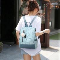 Mochila Con Estampado Floral Para Mujer, Bolsa De Viaje Informal, Con Bola De Pelo, De Gran Capacidad, Nueva - details 2