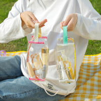 Bolsa De Cosméticos PVC Transparente Grande Organizador De Maquillaje Para Mujeres Estuche Para Lápices Y Bolígrafos Para Estudiantes - details 1
