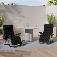 Tumbona Plegable y Resistente |   Silla de Jardín, Capacidad de 200 kg, Acolchado Ergonómico Extra Ancho, Respaldo Ajustable, Almohada para el Cuello y Portavasos - details 19