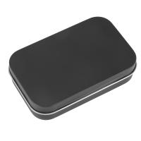 Caja de lata negra de Metal negro con caja de dulces mate, caja pequeña, 95x60x21mm - details 2