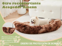 Sofá cama nido para mascotas, manta curvada de felpa para perros y gatos de doble uso, lavable a máquina, adecuada para mascotas pequeñas y medianas - details 2
