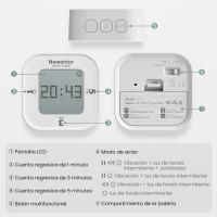 Temporizador Digital de Cuenta Regresiva para cocina, cronómetro ajustable de 1/3/5 minutos, fácil de cocinar, estudio - details 5