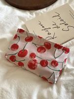 Bolsa de Maquillaje de Cereza Fresca y Dulce Gran Capacidad Portátil para Almacenamiento de Pinceles de Maquillaje y Viajes - details 0