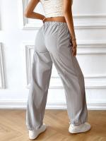 Pantalones elásticos de pierna ancha para mujer Ropa de moda de otoño y primavera - details 17