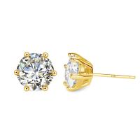 Pendientes de Moissanita de Oro 14k Joyería de Lujo para Mujeres con Certificado - details 5