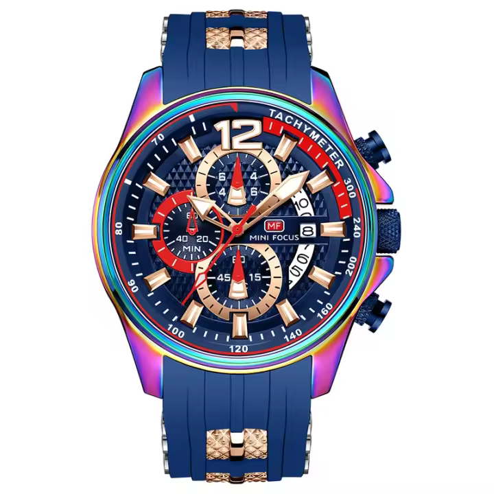 Reloj deportivo de moda para hombre, resistente al agua, de cuarzo, con esfera grande y luminosa. - 1
