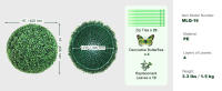 SucceBuy Topiarios artificiales de boj, 24 pulgadas de alto (2 piezas), plantas artificiales en forma de bola, bolas decorativas verdes durante todo el año para patio trasero, balcón, jardín, boda y decoración del hogar - details 5