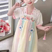Vestido de verano de rendimiento Ru mejorado para niña, súper inmortal, viento chino y nieve, Hanfu, princesa, bebé Tang - details 4