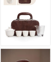 Regalos de empresa de publicidad al aire libre de alta gama, juego de tazas de té con tapa de viaje de Kung Fu de porcelana de jade de grasa de cordero, recto - details 2
