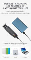 Kemei-cortadora de pelo inalámbrica, 0mm, Zero Gapped, cortadora de tallado, pantalla LCD, máquina de corte de acabado eléctrica profesional, peluquería - details 5