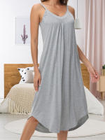 2025 Ropa de verano nueva, ropa de casa, ropa de mujer europea, camisón sexy con tirantes cómodos y de gran vuelo. - details 24