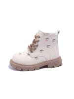 Botas de cuero bordadas para niños y niñas, botines de princesa versátiles, diseño a la moda, otoño - details 15