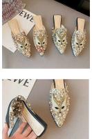 Zapatos planos de mujer con punta puntiaguda y espalda expuesta, zapatos de mujer antideslizantes - details 8