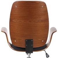 Silla de Oficina Giratoria Burbank Material de Cuero Sintético Estructura de Madera y Base de Metal - details 2