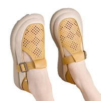 Baotou Sandalias romanas de mujer 2025 nuevo verano hueco suave agujero inferior solo zapatos planos - details 2