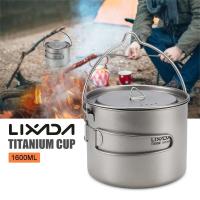 Lixada - maceta colgante portátil de titanio ultraligera, 900 ml/1600 ml, con asa plegable con tapa, utilizada para acampar al aire libre, hacer senderismo, - details 29
