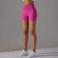 Nessaj-pantalones cortos sin costuras para mujer, Shorts deportivos elásticos de realce de cadera, transpirables, para gimnasio - details 5