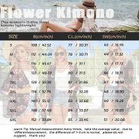Verano largo wy Cover Up Tops Kimono Cardigan abrigo prendas de vestir blusa Bohemian Bikini Hawaii gasa camisa fiesta en la playa - details 5