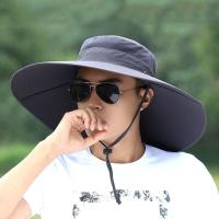 Sombrero de pescador de malla de nailon informal, protección UV de secado rápido, sombrero de cubo plegable, ala ancha, gorra de senderismo suave, deportes - details 3
