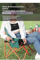 Silla plegable portatil ligera Pesca al aire libre camping playa familiares party - details 9