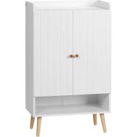 Zapatero Estrecho con 2 Puertas Mueble de Zapatero Ajustable para 15 Pares de Zapatos Blanco - details 0