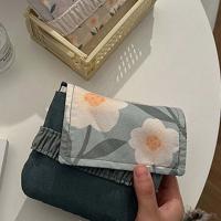 Mini neceser de gran capacidad, bolsa de almacenaje de pañuelos sanitarios de Color caramelo de oso, bolsa de artículos pequeños, bolsa de maquillaje, monedero de flores - details 9