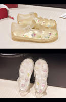 Nuevos zapatos de gelatina romana para niños, zapatos con agujero en la cabeza, zapatos de playa para vadear para niñas - details 26