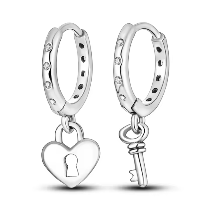Pendientes de aro de plumas de circonio para mujeres y niñas, atrapasueños mágico, joyería fina de plata 925 - 1