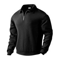 24 polos informales sueltos de manga larga con cuellos y cremalleras, adecuados para la moda masculina transfronteriza en otoño - details 21