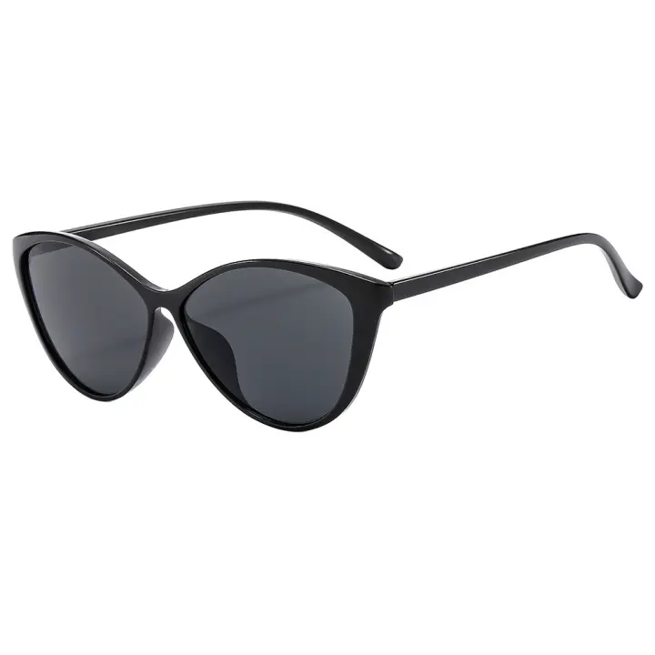 Gafas de sol triangulares de ojo de gato, gafas de sol con montura negra de alta gama para mujer - 1