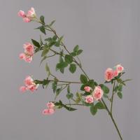 Rama de flor de Rosa Artificial de 65cm, Mini rosa de seda de plástico de tacto Real hecha a mano, elegante flor de Rosa de imitación, decoración para el hogar y la Oficina - details 5