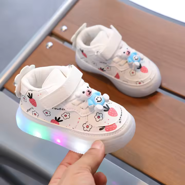 Zapatos deportivos de cuero de 1-6 años, zapatos de tablero para niños, zapatos casuales, zapatos de niño con suela blanda - 1