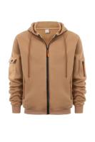 Sudadera con capucha para hombre con bolsillo en el brazo, chaqueta deportiva informal de talla grande, primavera y otoño - details 17