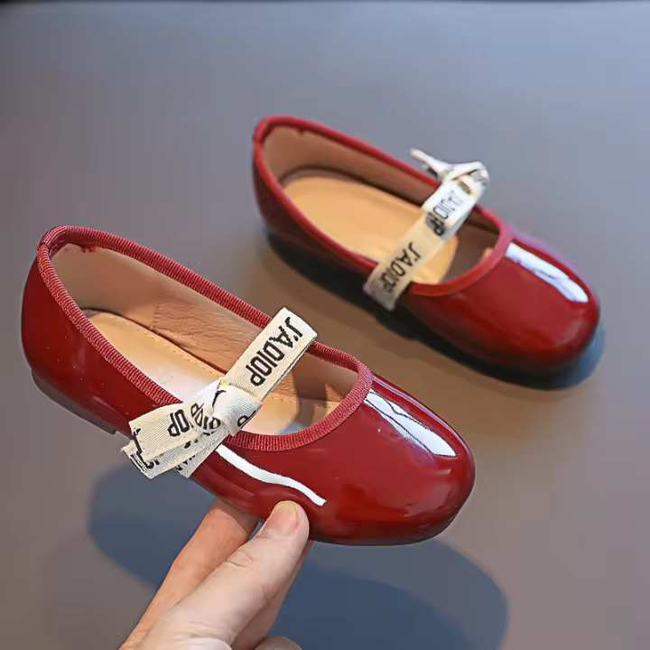 Zapatos de princesa Niña pequeña Niños medianos y mayores Zapatos Doudou Suela suave Bebé Zapatos individuales para niños - 1