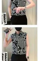Camiseta holgada sin mangas para hombre, ropa informal con botones estampados, cuello puntiagudo, estilo Haruku, elegante y a la moda - details 0