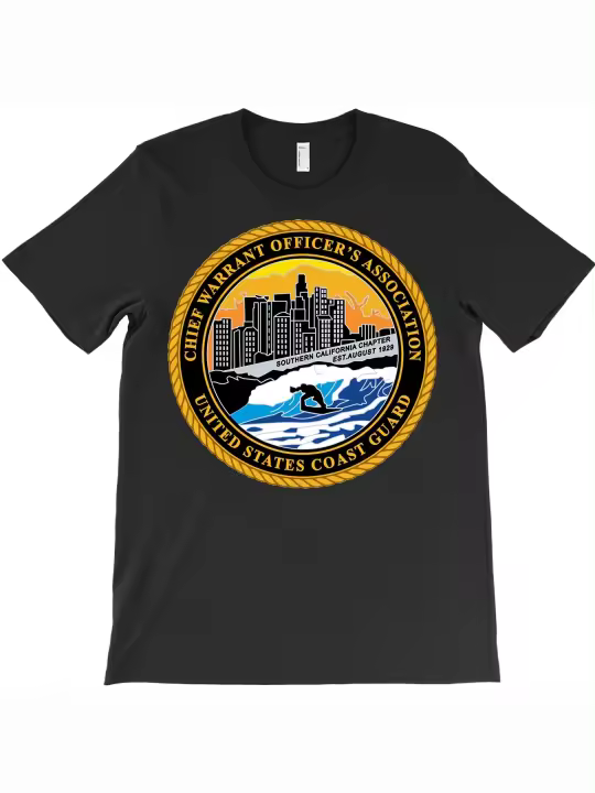 Camiseta de surfista USCG CWO Assoc, regalo para papá, manga corta con cuello redondo suave y cómoda, 230g - 1