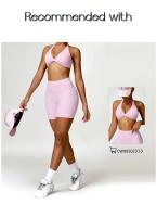 Fierss Push Up Body deportivo de cintura alta para gimnasio y correr, pantalones cortos de entrenamiento para mujer, ropa de yoga - details 3