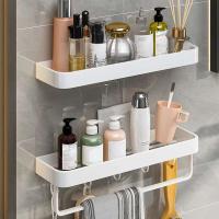 Soporte de iluminación para ducha de baño de aluminio montado en la pared, organizador blanco, soporte para esquís, soporte para cosméticos y champú - details 0
