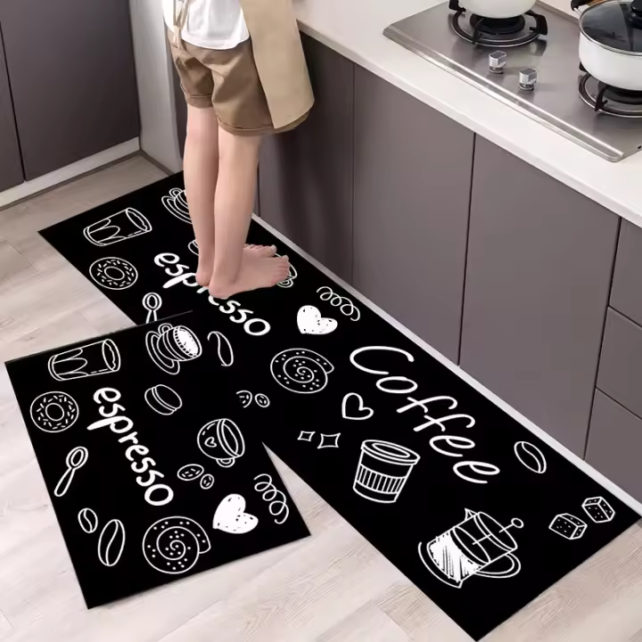 Alfombra de cocina, alfombra de suelo, moda Simple, estilo nórdico, puerta de tira larga, decoración moderna para el hogar - 1