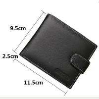 Carteras para hombre, Cartera de cuero con bloqueo RFID para hombre con bolsillo para monedas, 2 compartimentos para billetes, 4 ranuras para tarjetas de crédito - details 4