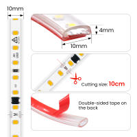 Tira de LED Adhesiva 220V IP67 Impermeable Strip Light con Interruptor SMD 2835 120 leds/m corte 10 CM - details 4