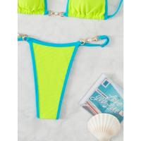 Bikini Micro Sexy Para Mujer 2023 Conjunto De Baño Con Cadena Estilo Brasileño Bikini De Tanga Traje De Baño De Playa Low Waist Sin Aros - details 9