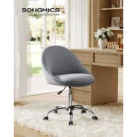 Silla de Oficina en Casa, Silla Giratoria de Algodón y Lino, Silla de Escritorio, Acolchada con Espuma, Altura Ajustable, para Estudio, Dormitorio, Azul Pálido OBG020Q01 - details 41