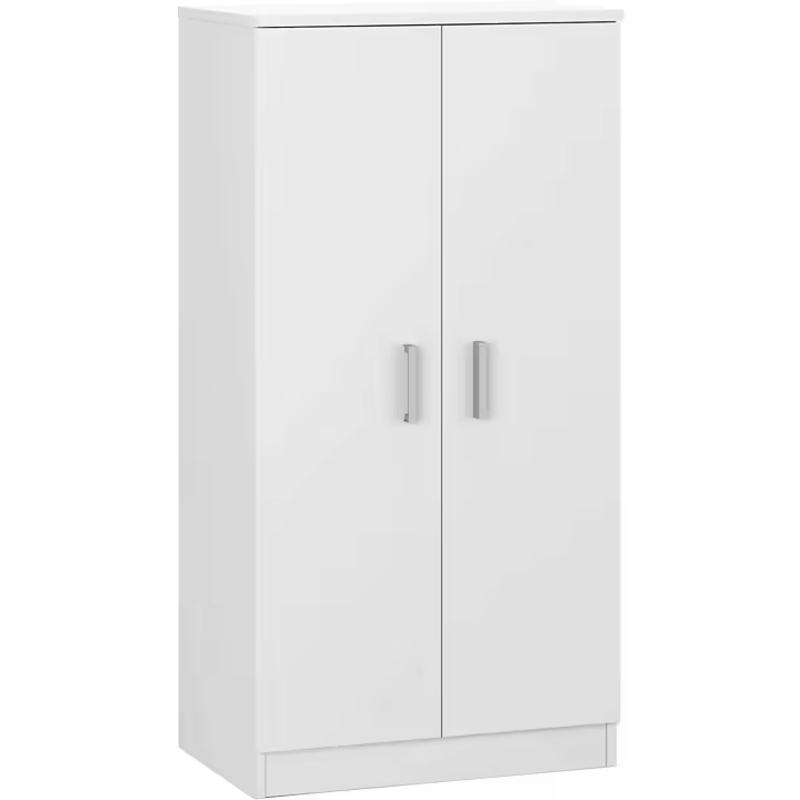 Mueble Zapatero Basic 2 Puertas, Armario Zapatero 2 Puertas Color Blanco Soft, Capacidad para 20-24 Pares de Zapatos, Medidas: Ancho: 55cm x Fondo: 36cm x Alto: 108cm (0894) - 1